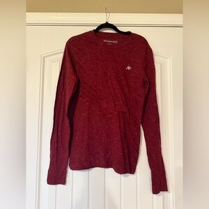 Aeropostale Maroon Cotton Blend Long Sleeve Tee